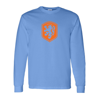 Youth Kids Netherlands National Soccer Team Long Sleeve T-Shirt