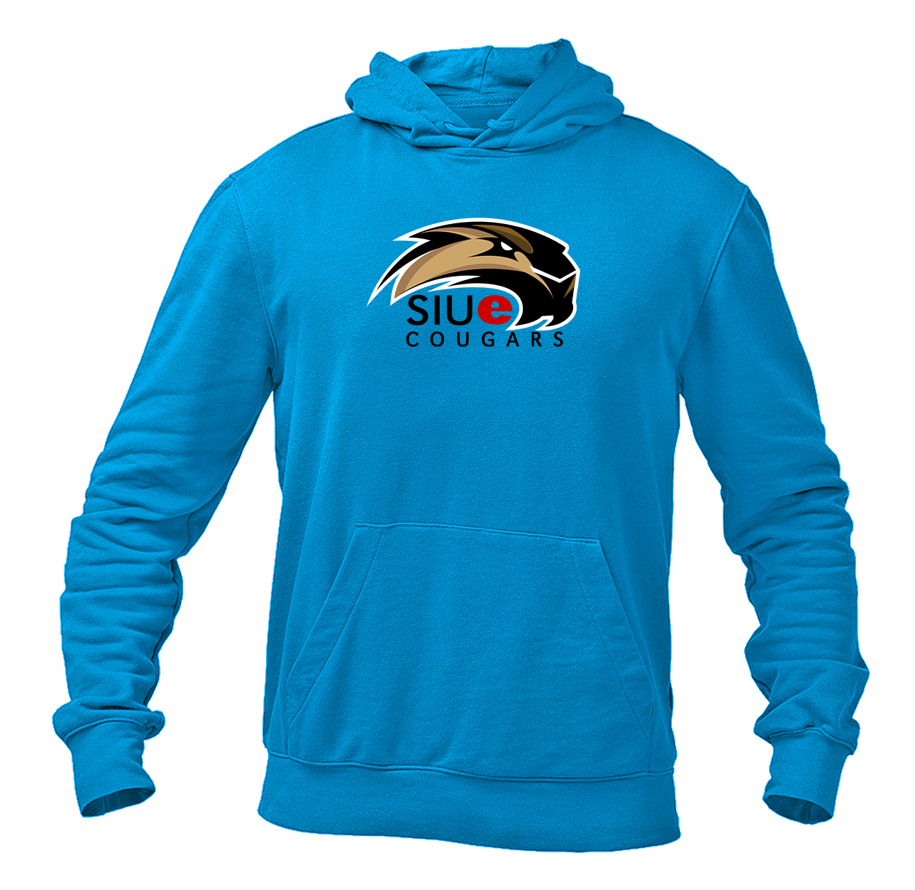 Men's SIU Edwardsville Cougars Logo Gildan  Heavy Blend Hooded Sweatshirt