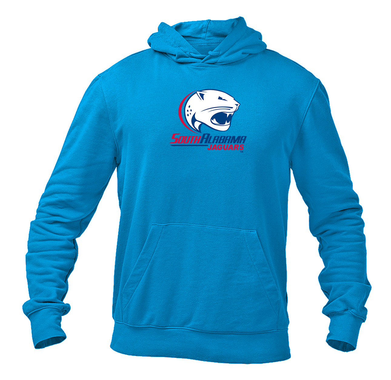 Men's South Alabama Jaguars Logo Gildan  Heavy Blend Hooded Sweatshirt