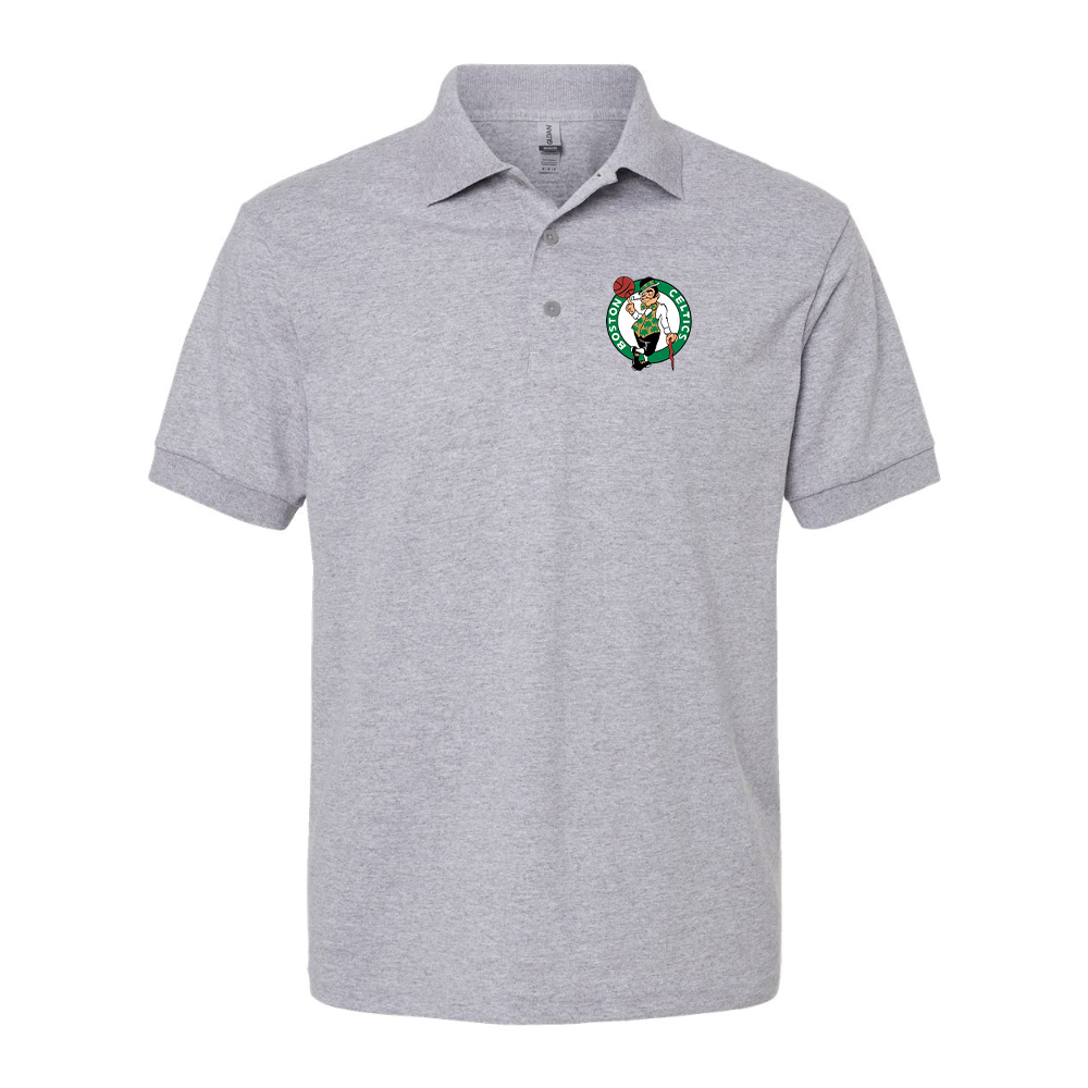 Men's Boston Celtics Logo Gildan Dry Blend Jersey Polo