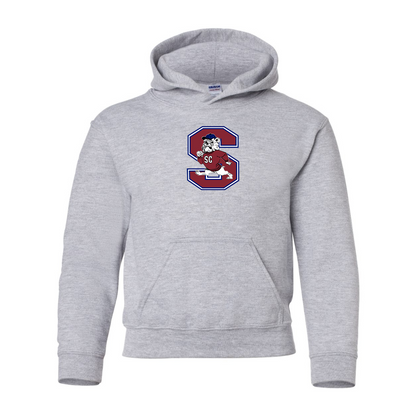Youth South Carolina State Bulldogs Logo Gildan Heavy Blend  Hooded Sweatshirt