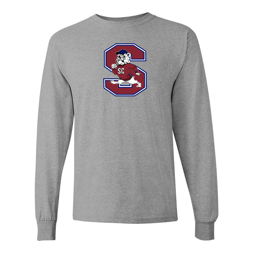 Men's South Carolina State Bulldogs Logo Gildan Heavy Cotton Long Sleeve T-Shirt