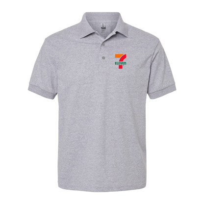 Men's 7 Eleven Logo Gildan Dry Blend Jersey Polo