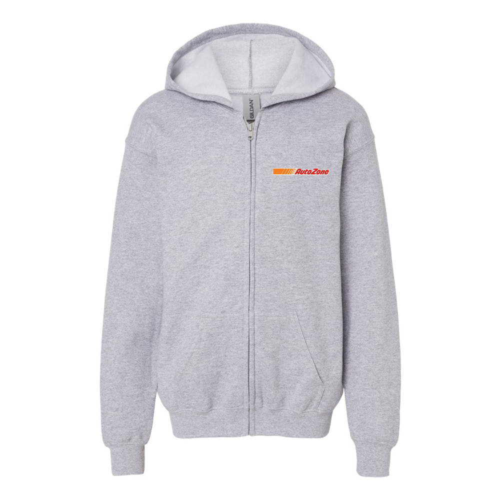 Gildan Heavy Blend Youth AutoZone Logo Full Zip Hooded Sweatshirt