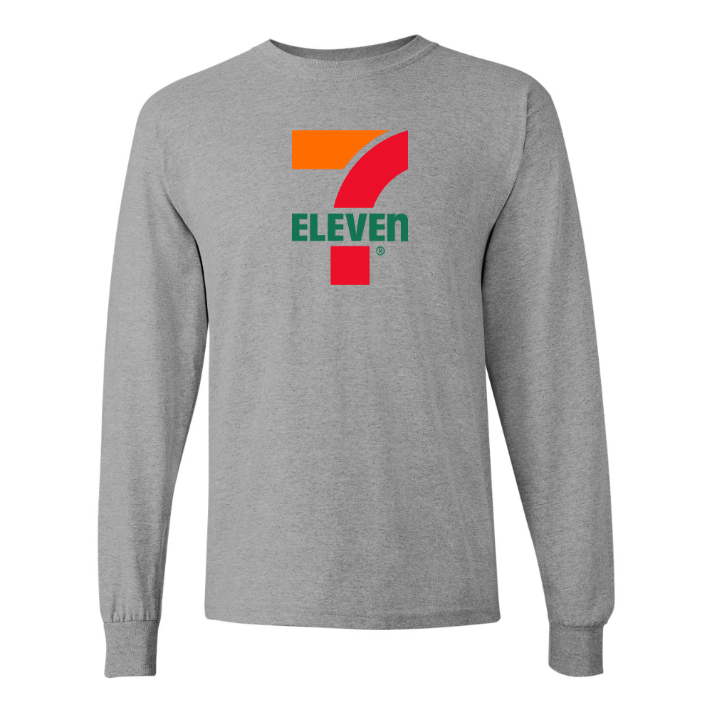 Men's 7 Eleven Logo Gildan Heavy Cotton Long Sleeve T-Shirt