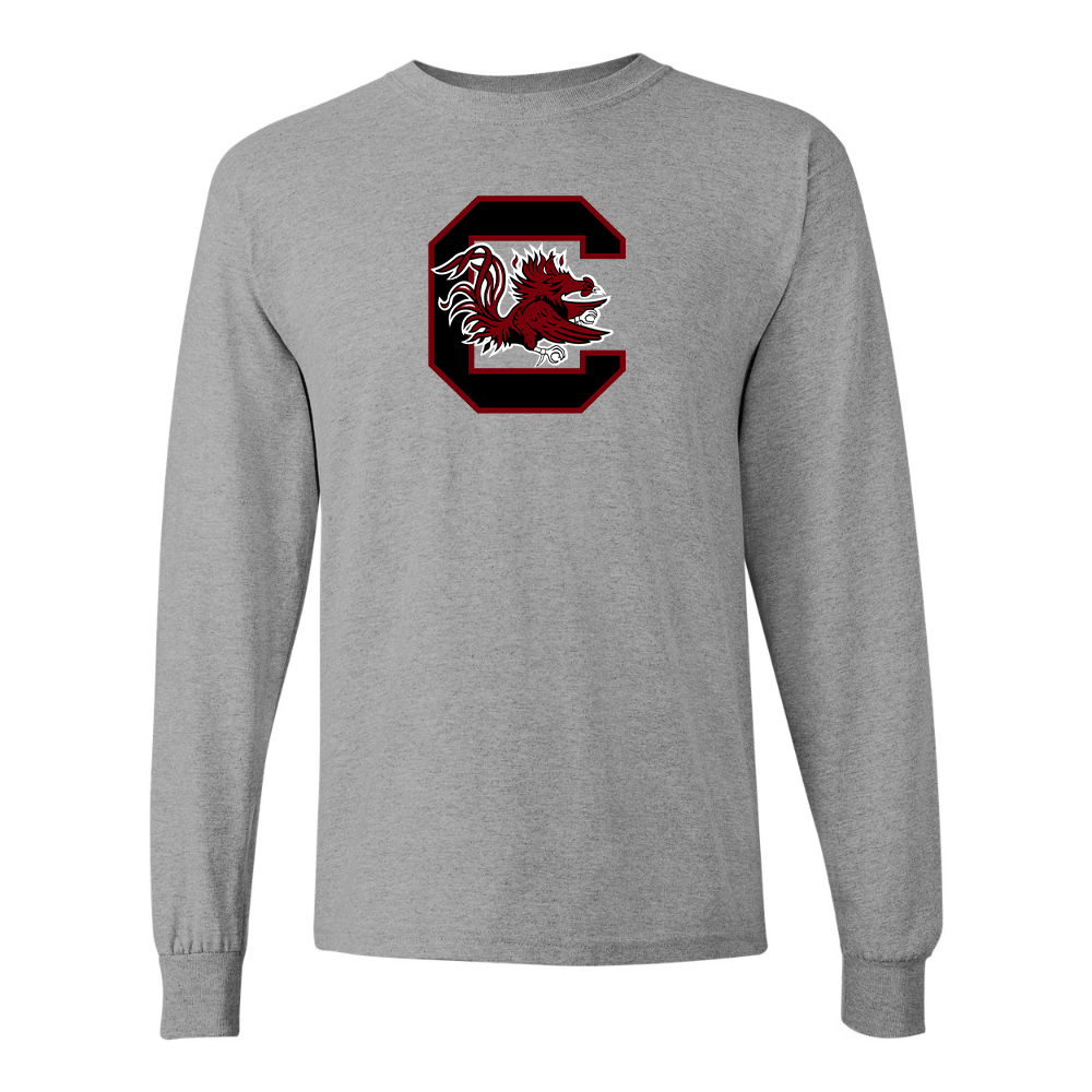 Men's South Carolina Gamecocks Logo Gildan Heavy Cotton Long Sleeve T-Shirt