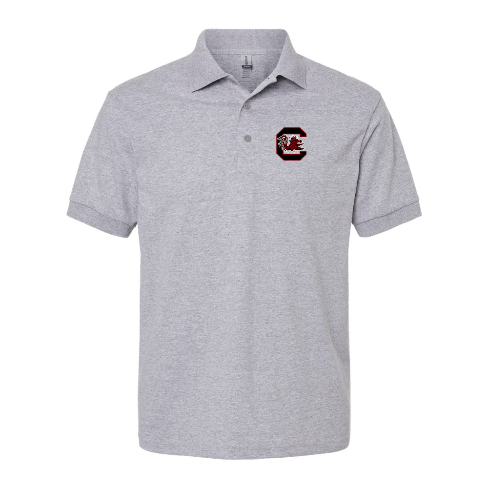 Men's South Carolina Gamecocks Logo Gildan Dry Blend Jersey Polo