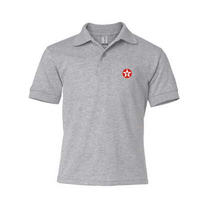 Youth Texaco Logo Gildan Dry Blend Jersey Polo