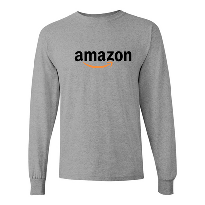 Men's Amazon Logo Gildan Heavy Cotton Long Sleeve T-Shirt