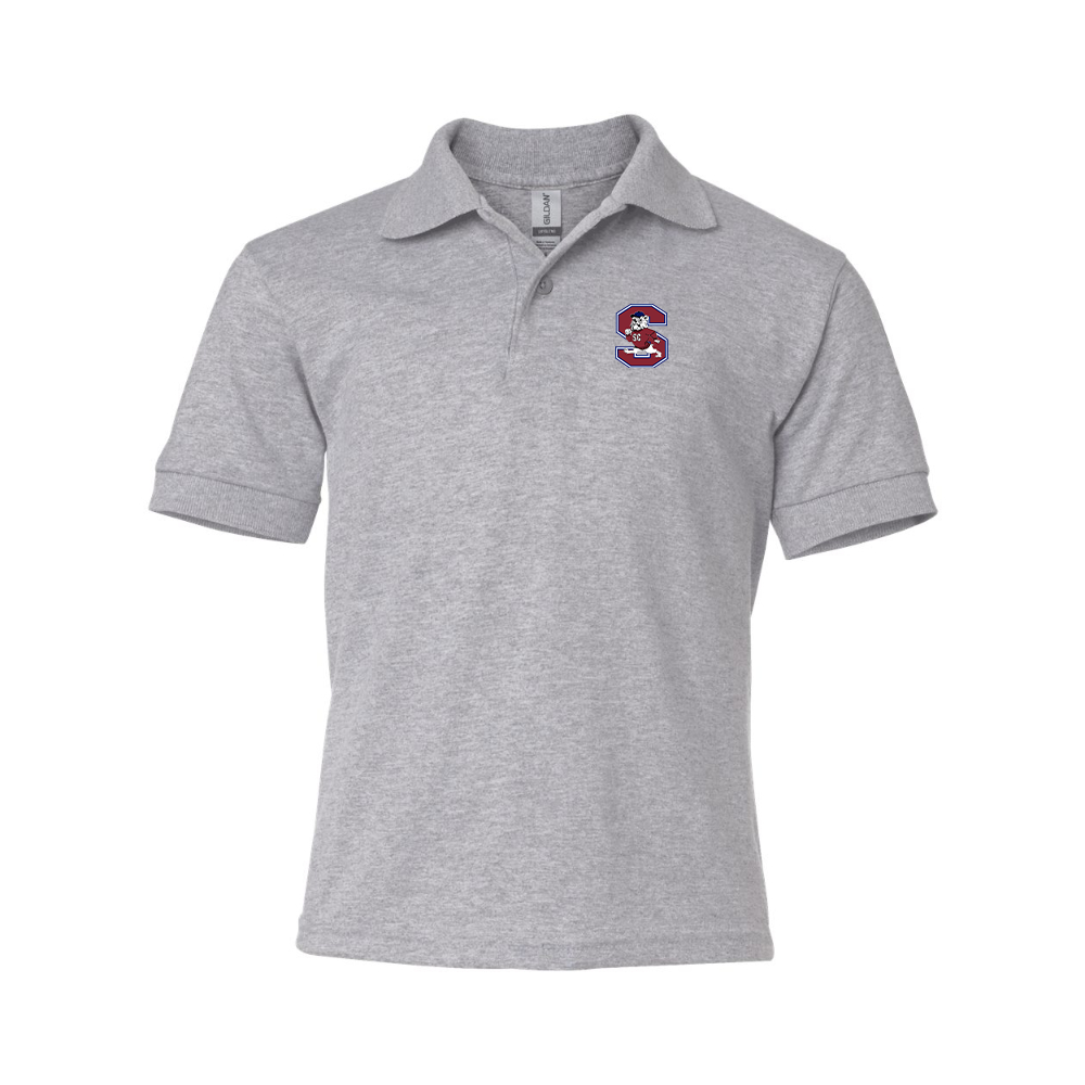 Youth South Carolina State Bulldogs Logo Gildan Dry Blend Jersey Polo
