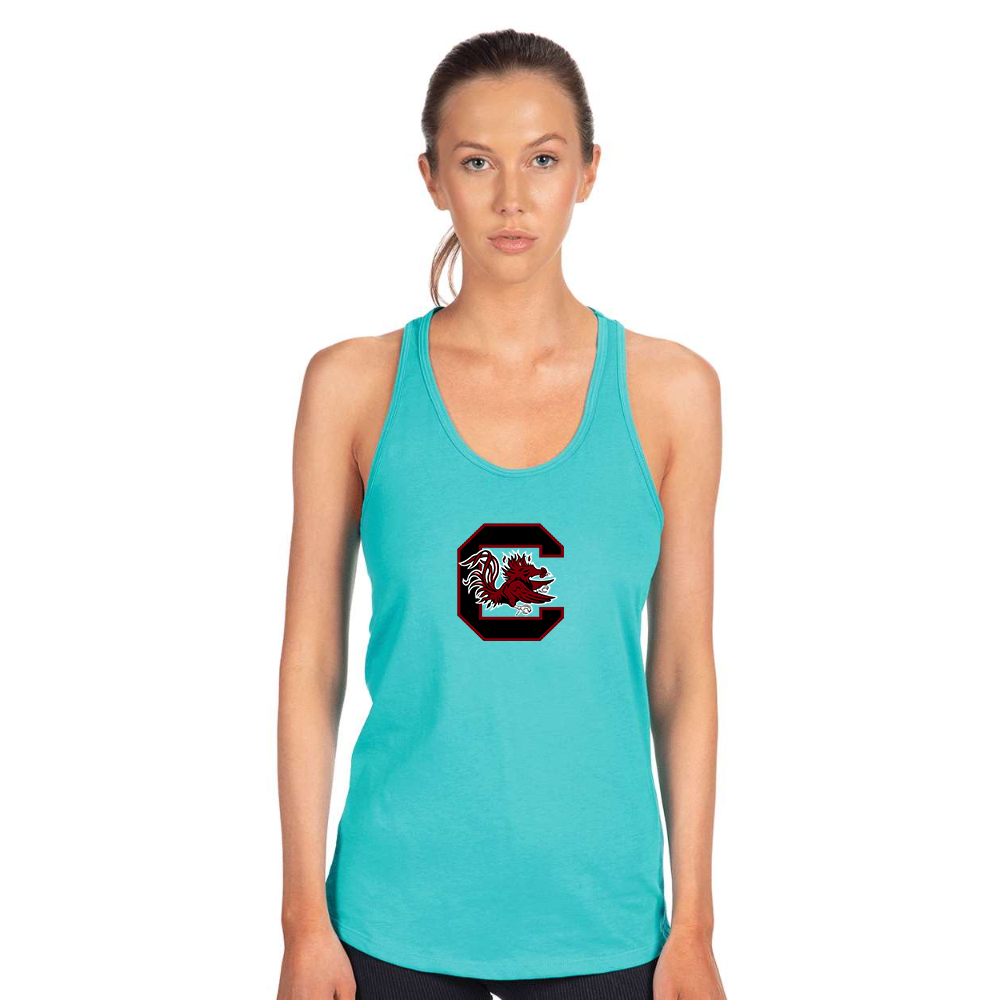 Women's South Carolina Gamecocks Logo Next Level Ideal Racerback Tank