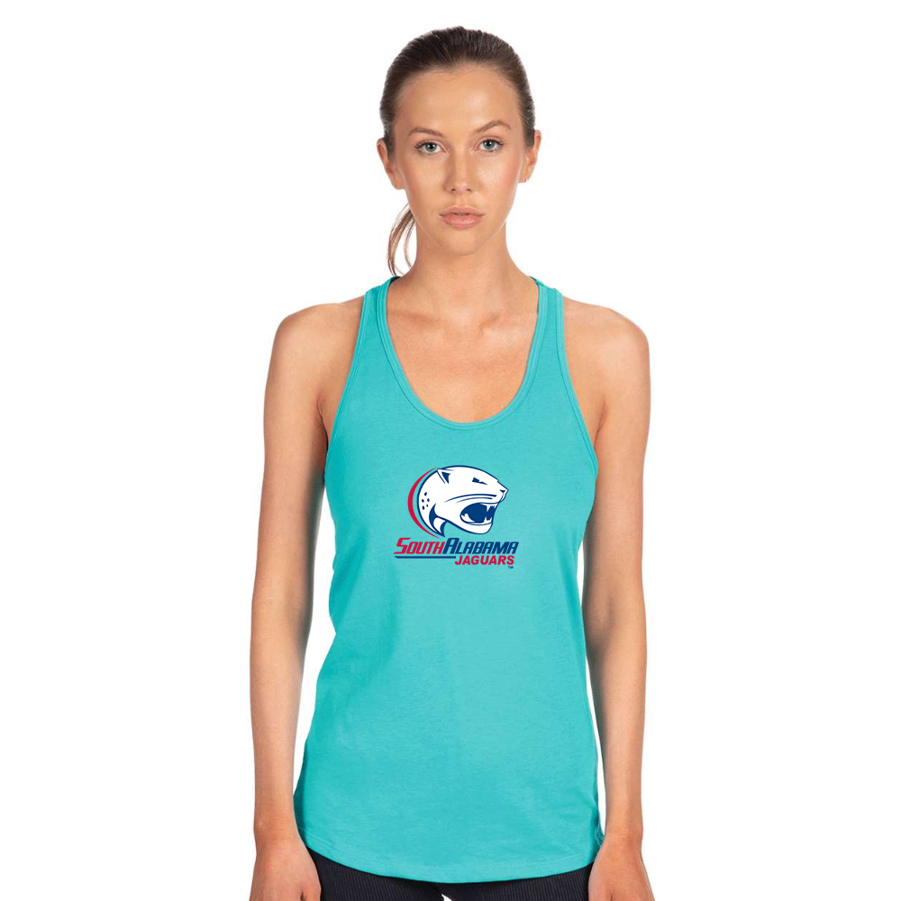 Women's South Alabama Jaguars Logo Next Level Ideal Racerback Tank