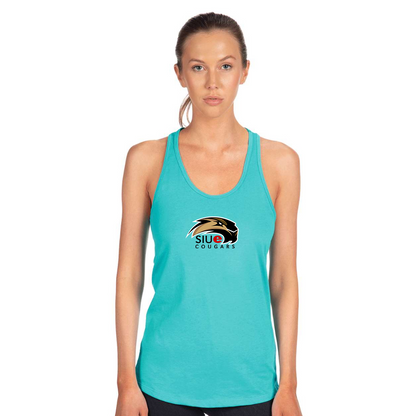 Women's SIU Edwardsville Cougars Logo Next Level Ideal Racerback Tank
