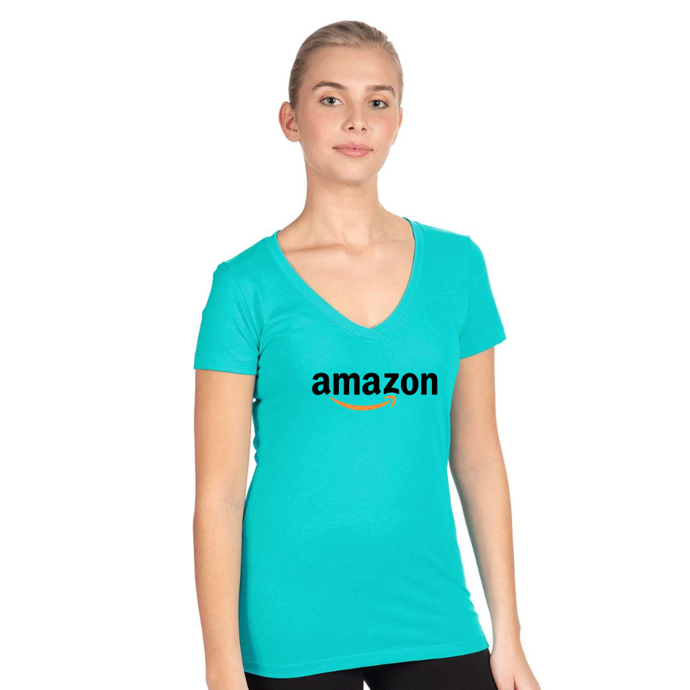 Women's Amazon Logo  Next Level V-Neck T-Shirt