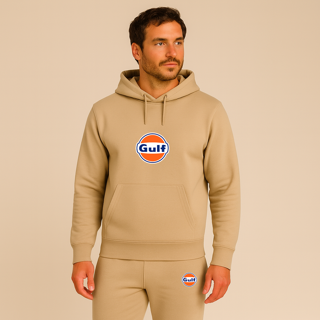 Men's Gulf Oil Logo Hoodie Joggers Set