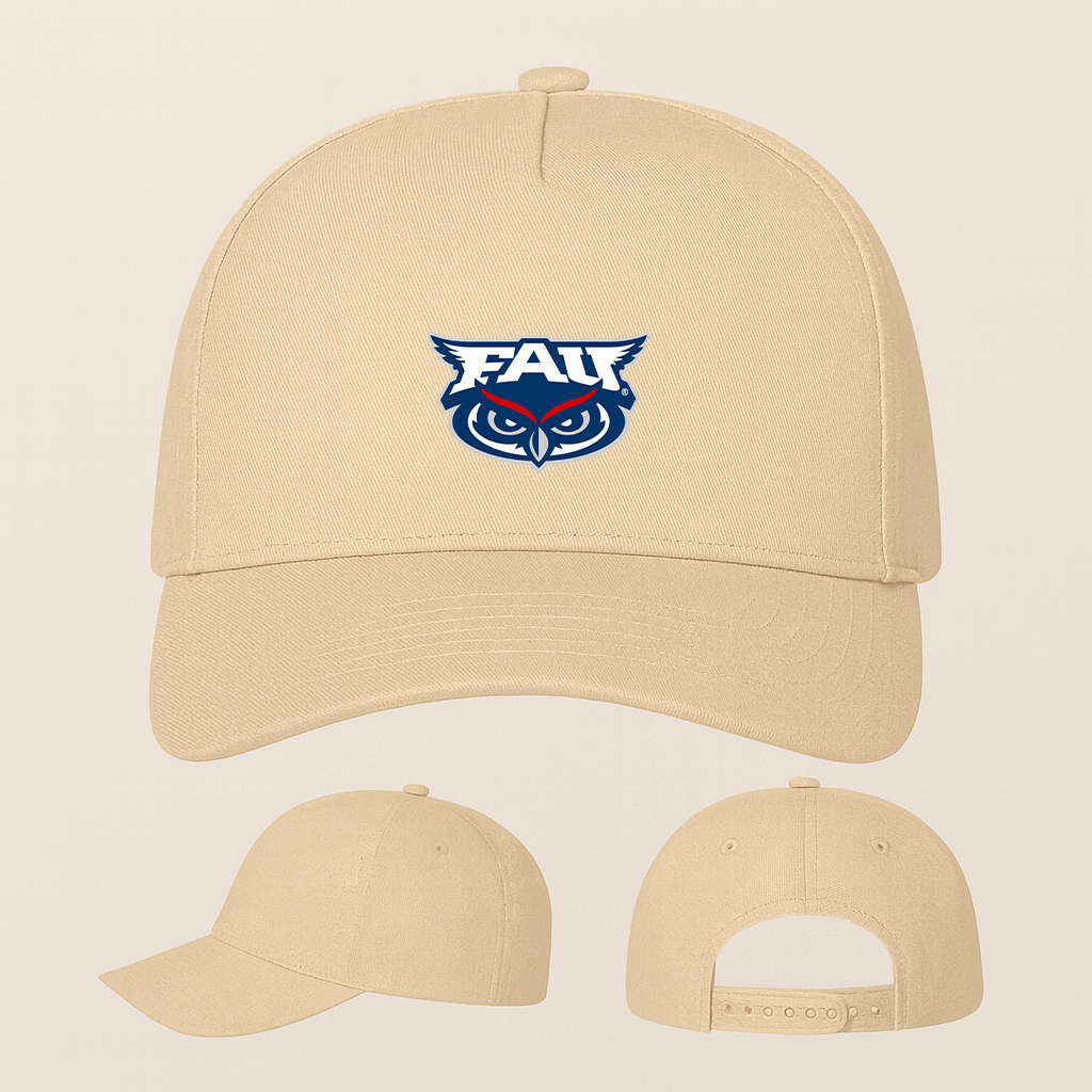 Florida Atlantic Owls Logo Five Panel Twill Snapback Cap