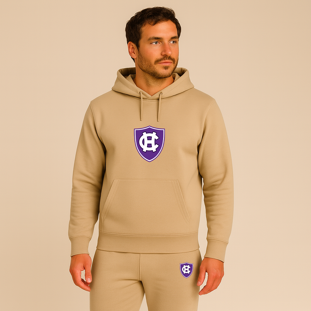Men's Holy Cross Crusaders Logo Hoodie Joggers Set