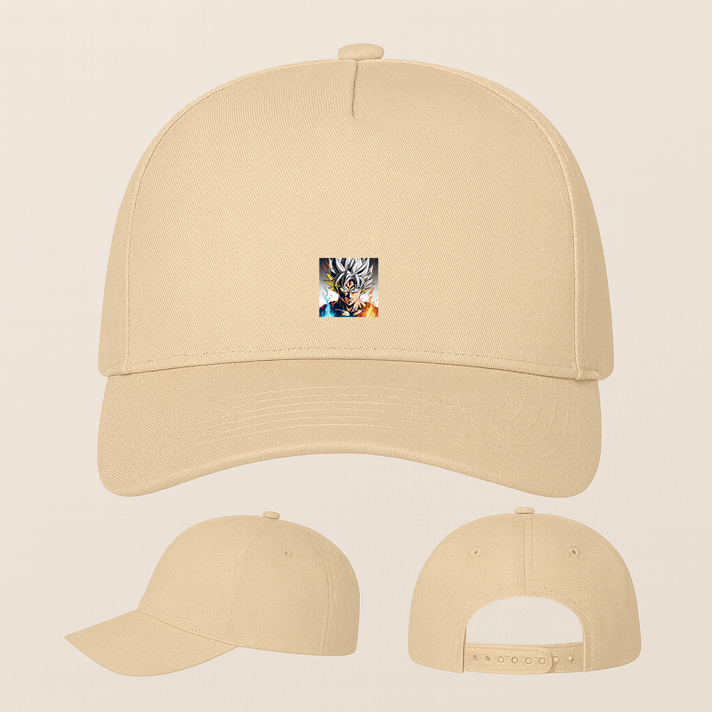 Goku Fire Dragon Ball Z Cartoon Five Panel Twill Snapback Cap