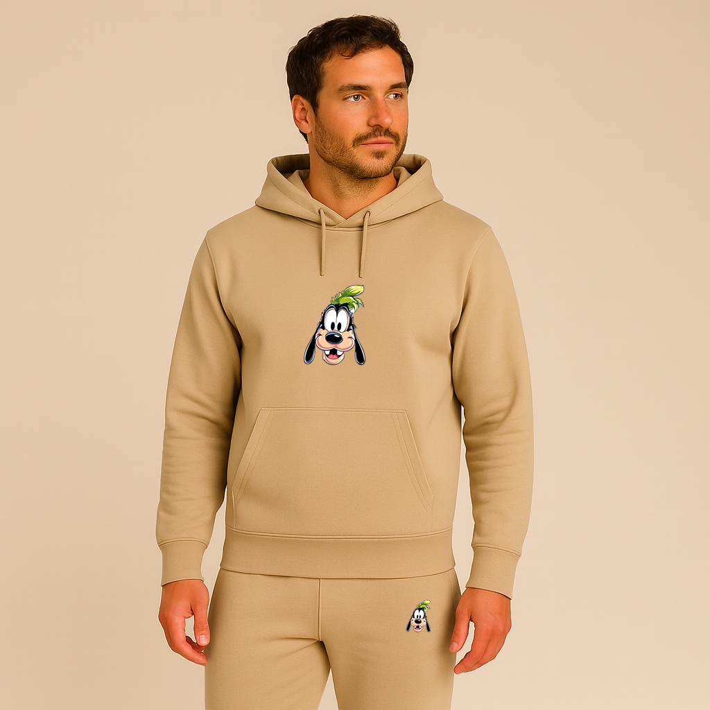 Men's Goofy Disney Smiley Face Hoodie Joggers Set