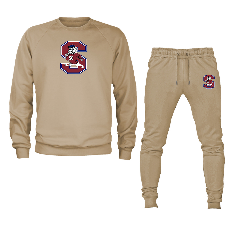 Men's South Carolina State Bulldogs Logo Crewneck Sweatshirt Joggers Suit