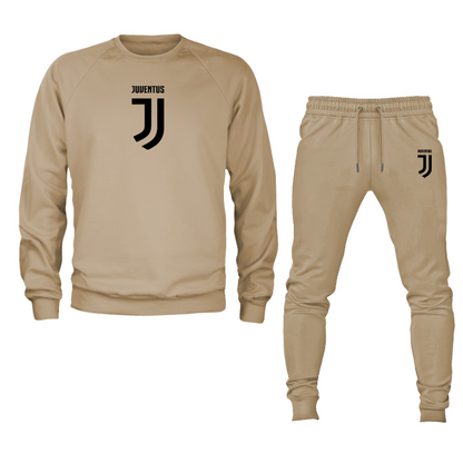 Men's Juventus Soccer Logo Crewneck Sweatshirt Joggers Suit