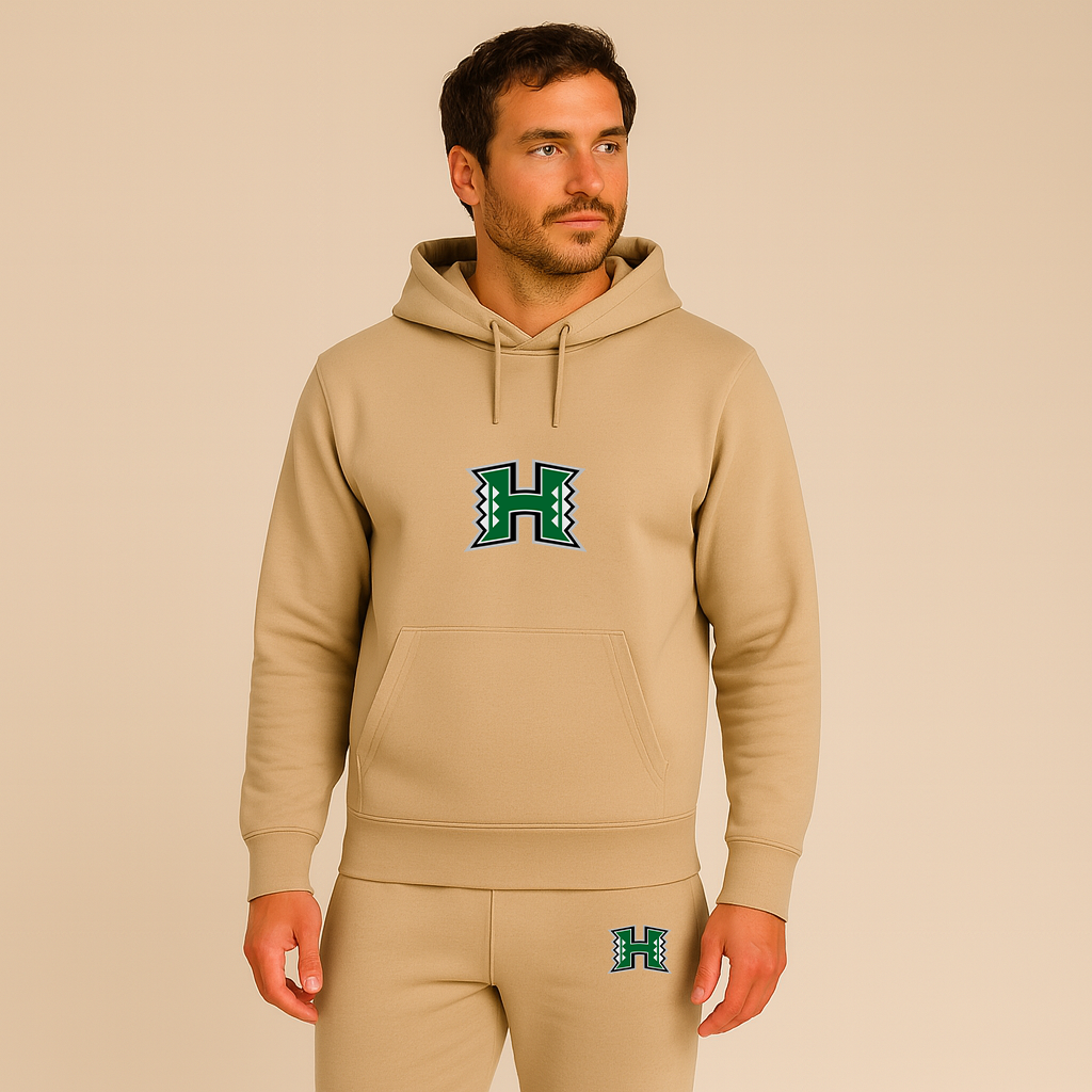 Men's Hawaii Warriors Logo Hoodie Joggers Set