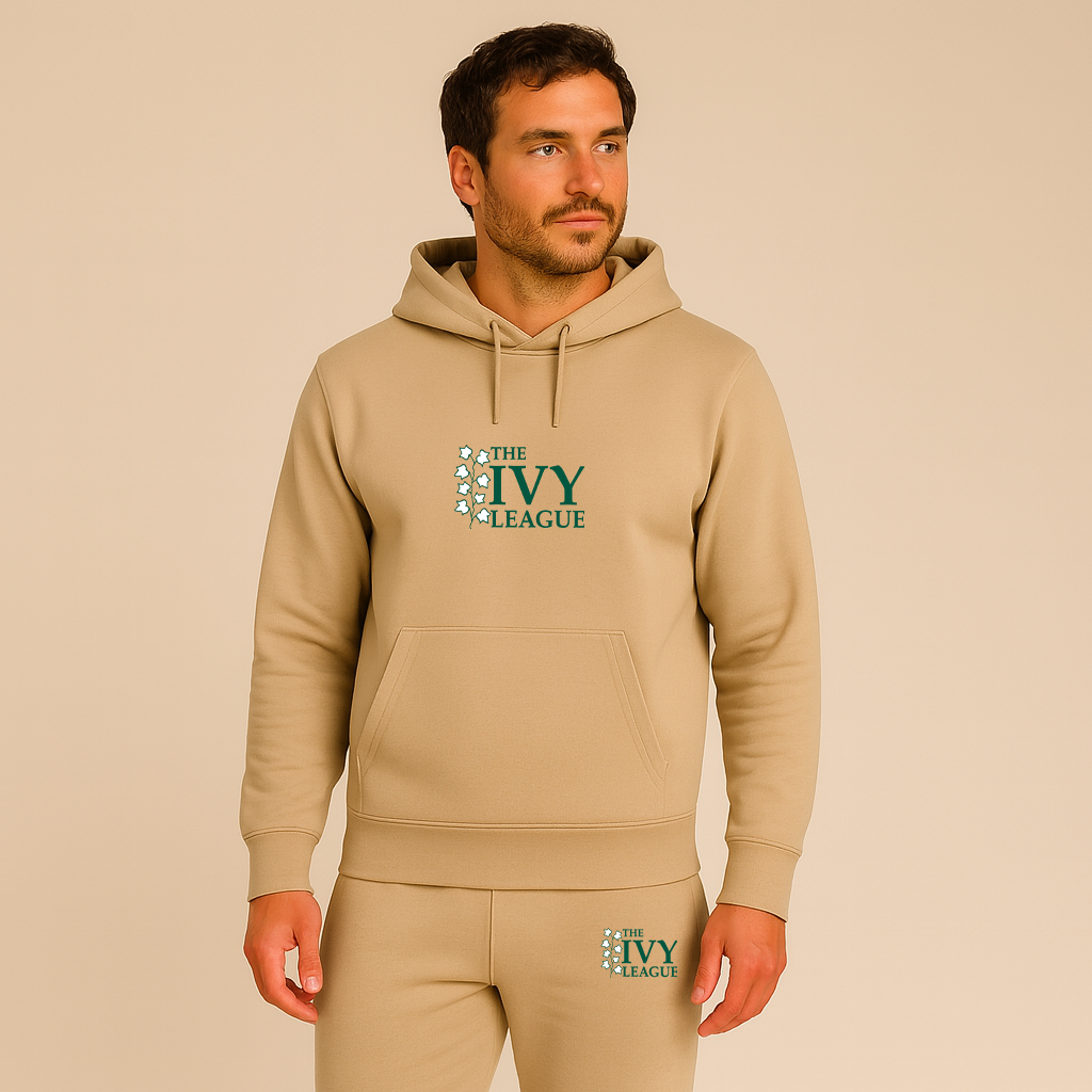 Men's Ivy League Logo Hoodie Joggers Set