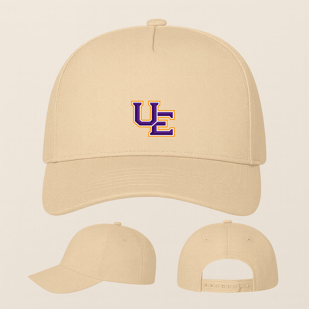 Evansville Purple Aces Logo Five Panel Twill Snapback Cap