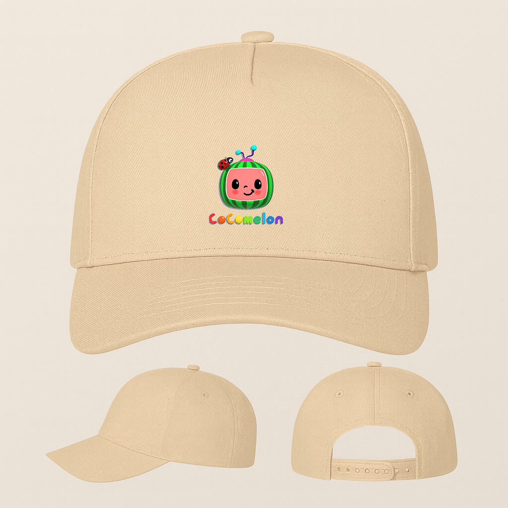 Cocomelon Cartoon Five Panel Twill Snapback Cap