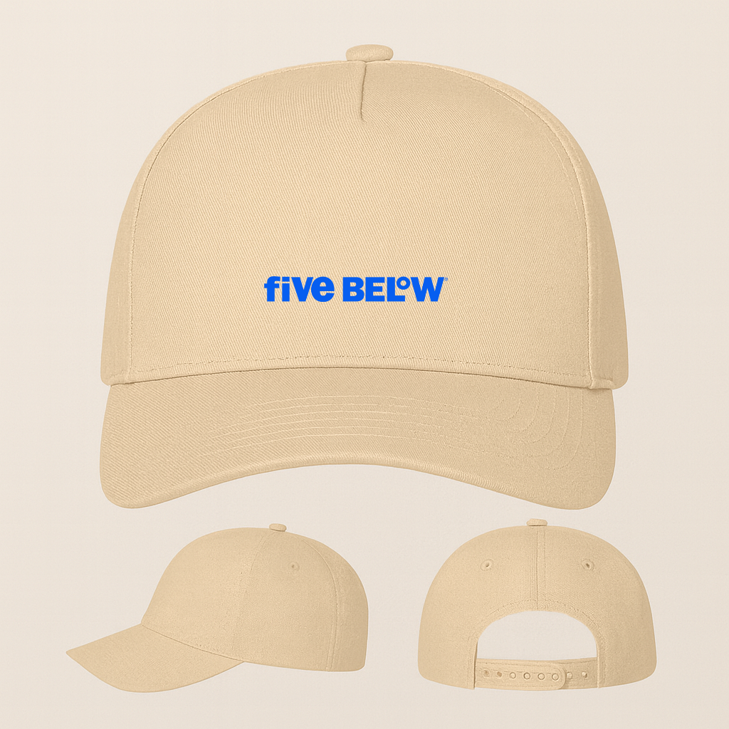 Five Below Logo Five Panel Twill Snapback Cap