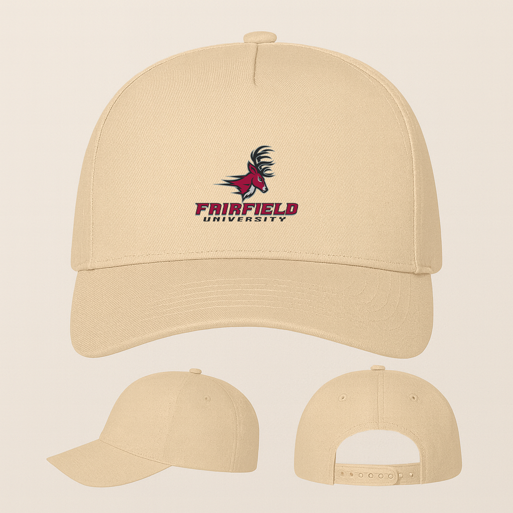 Fairfield Stags Logo Five Panel Twill Snapback Cap