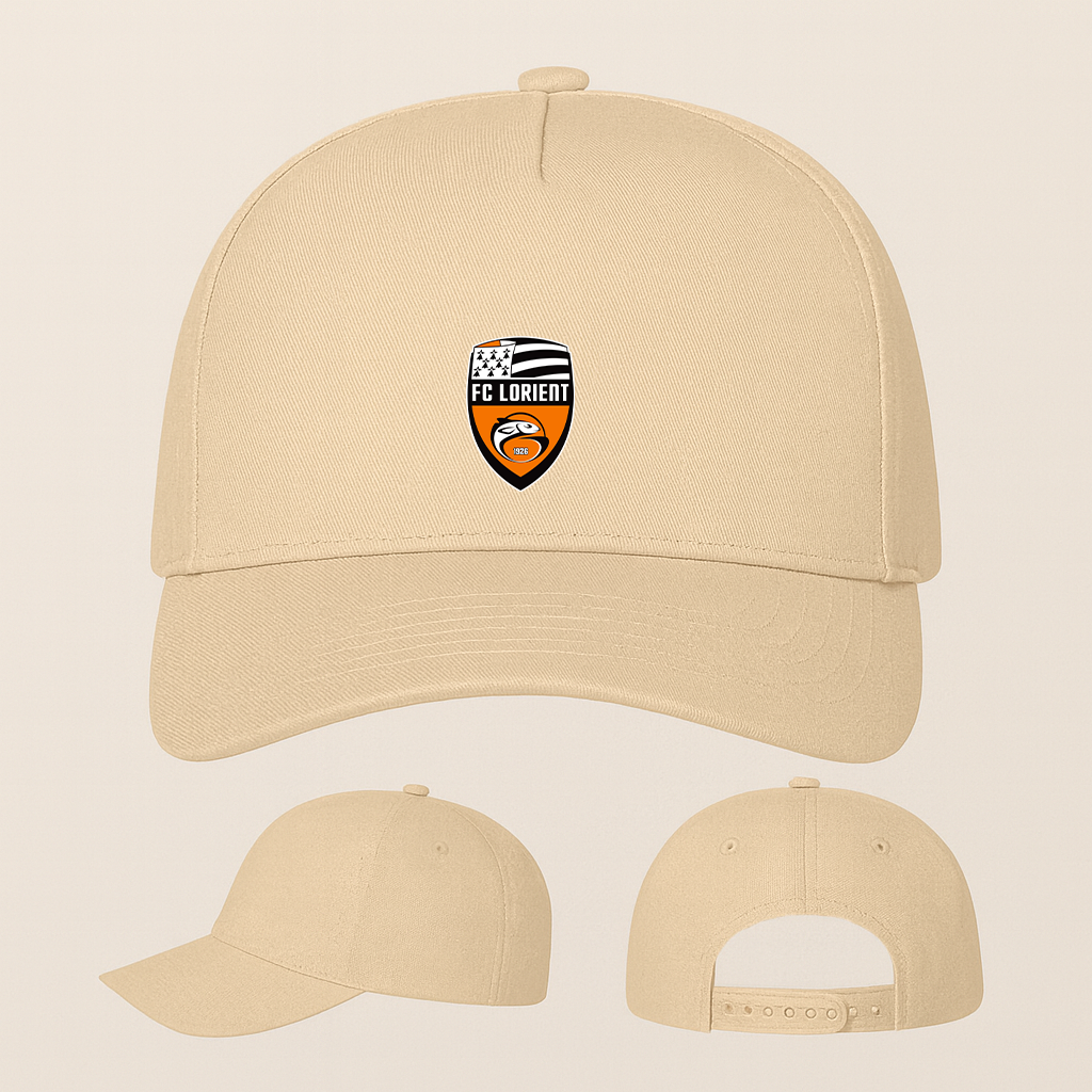 FC Lorient Soccer Logo Five Panel Twill Snapback Cap