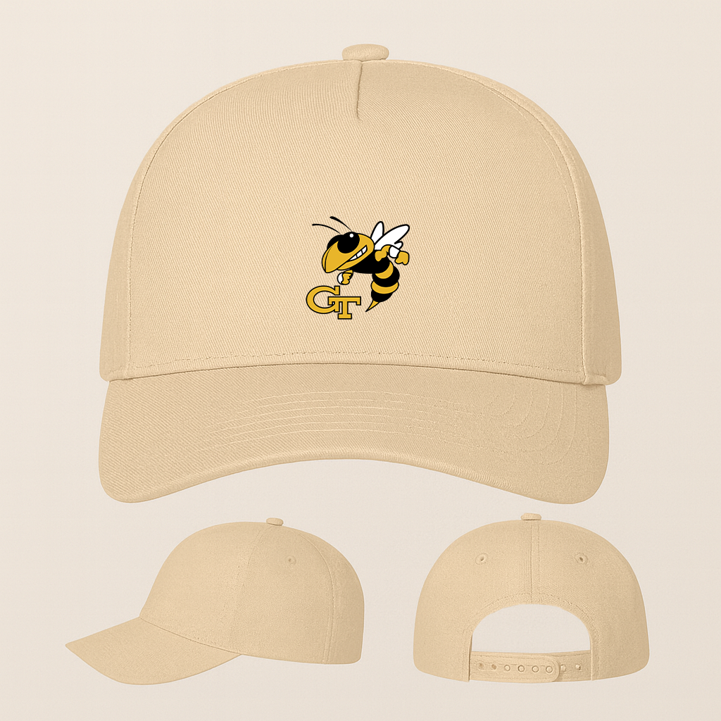 George Georgia Tech Yellow Jackets Logo Five Panel Twill Snapback Cap