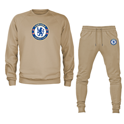 Men's Chelsea Soccer Soccer Logo Crewneck Sweatshirt Joggers Suit