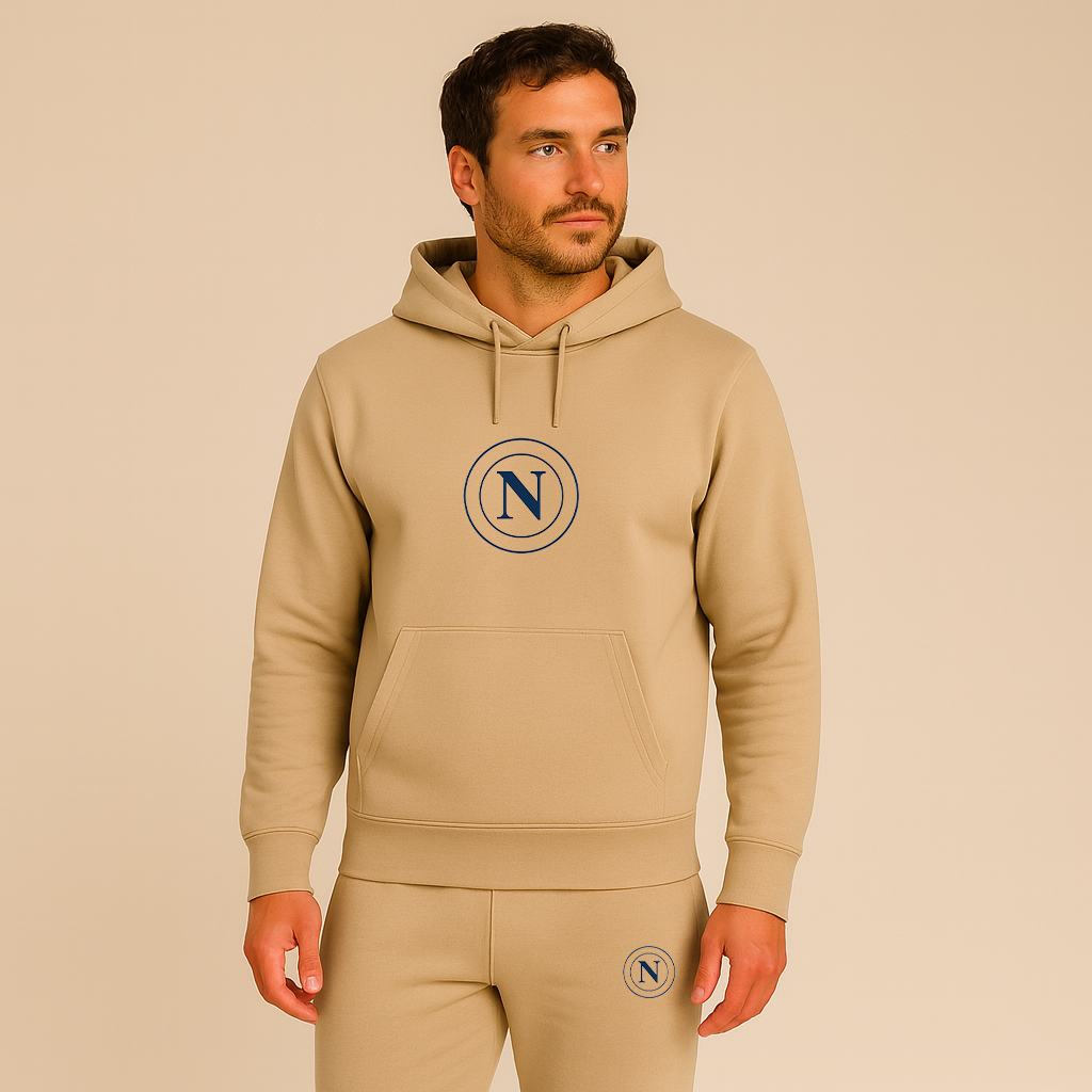 Men's Napoli 2025 Soccer Logo Hoodie Joggers Set
