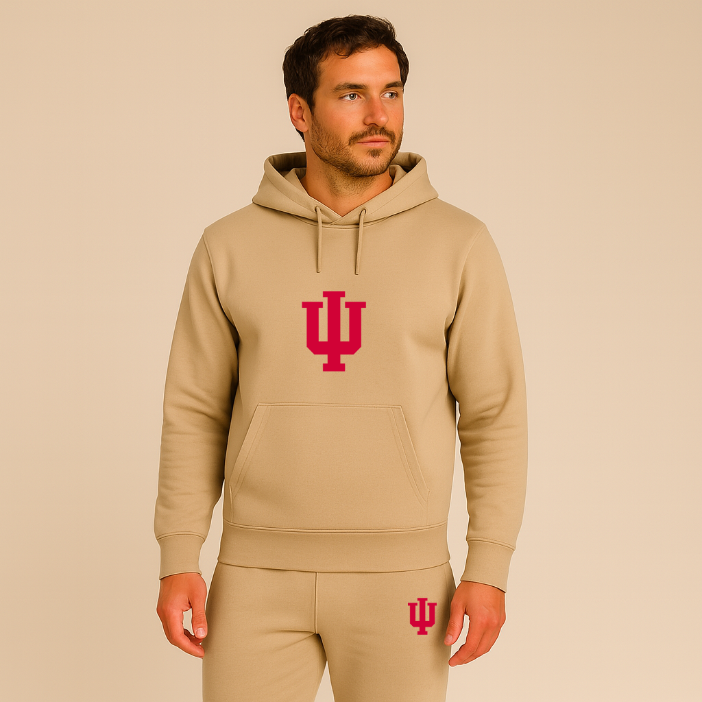 Men's Indiana Hoosiers Logo Hoodie Joggers Set