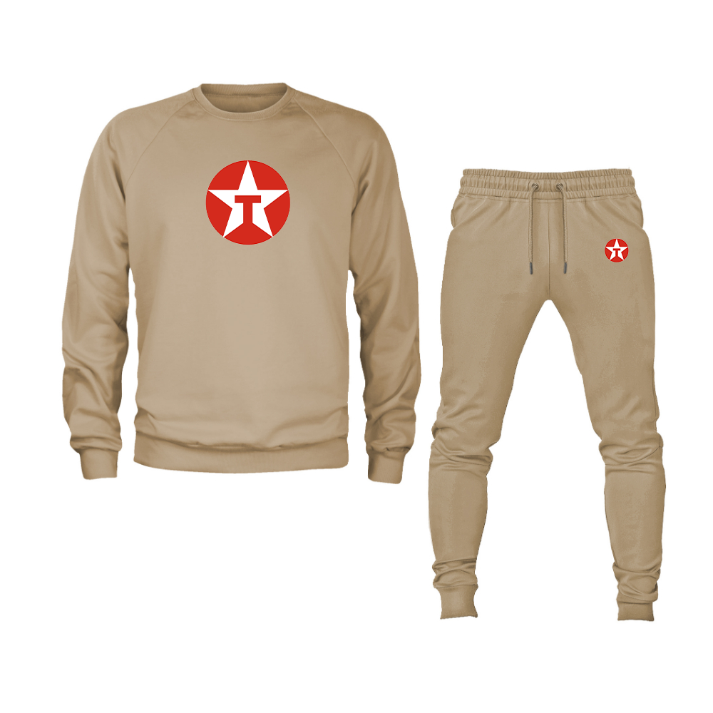 Men's Texaco Logo Crewneck Sweatshirt Joggers Suit