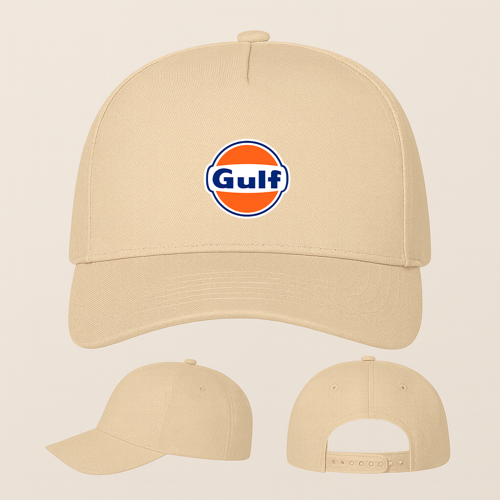George Gulf Oil Logo Five Panel Twill Snapback Cap