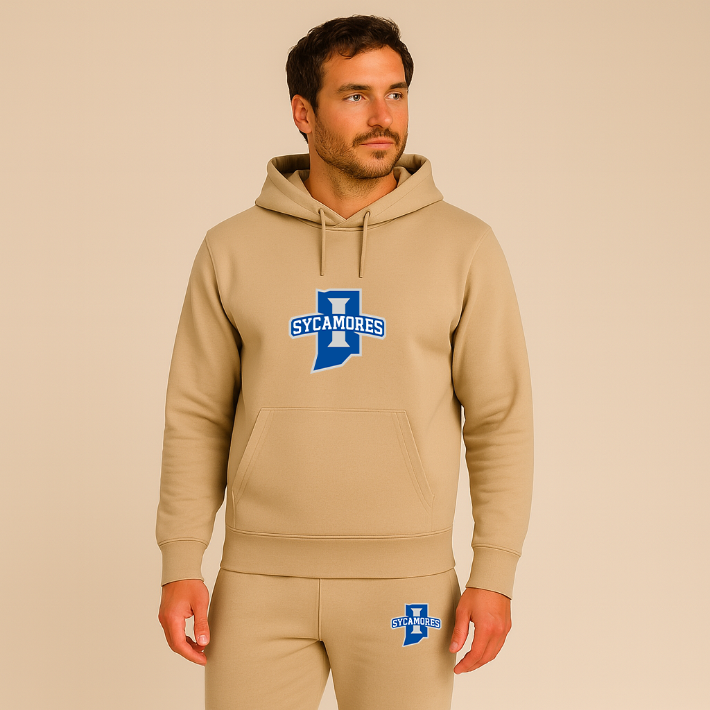 Men's Indiana State Sycamores Logo Hoodie Joggers Set