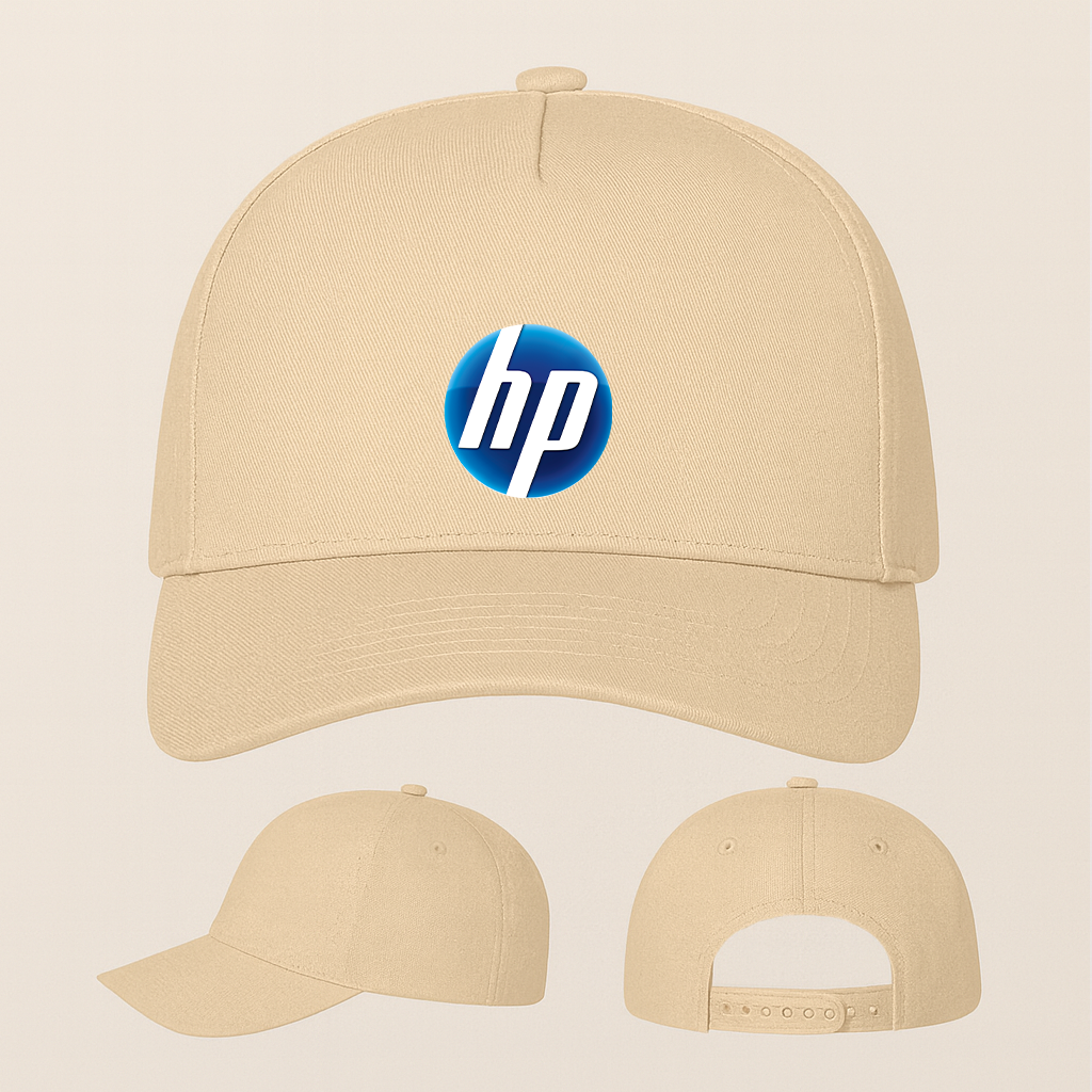 HP Logo Five Panel Twill Snapback Cap