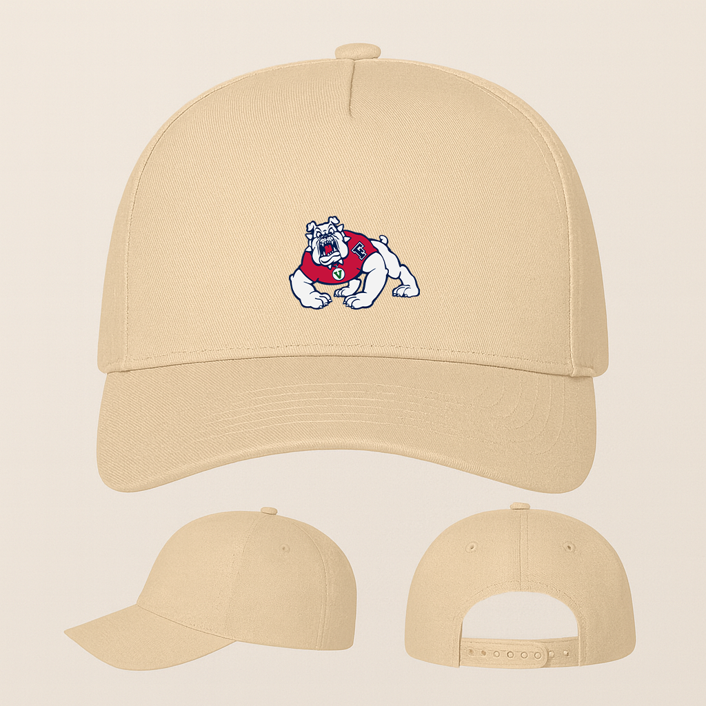 Fresno State Bulldogs Logo Five Panel Twill Snapback Cap