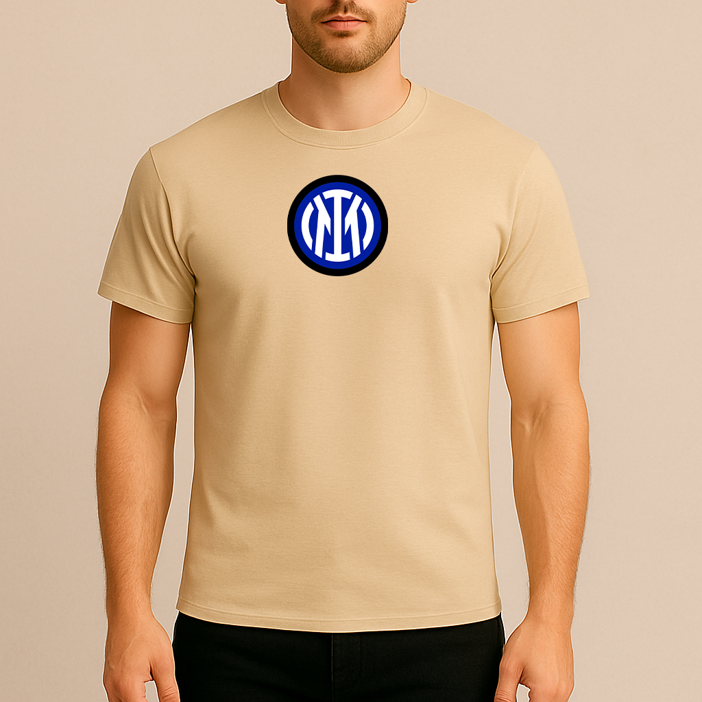 Men's Inter Milan 2025 Soccer Logo Cotton T-Shirt