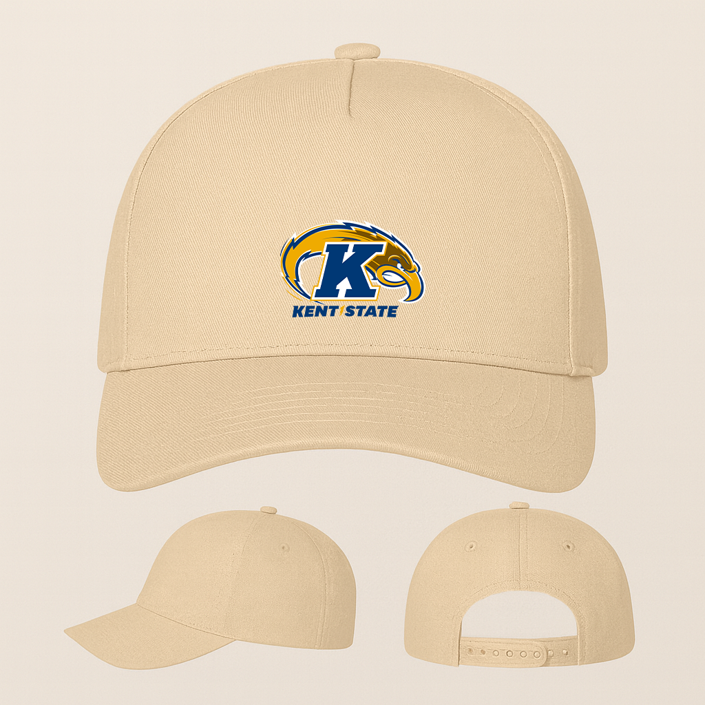 Kent State Golden Flashes Logo Five Panel Twill Snapback Cap
