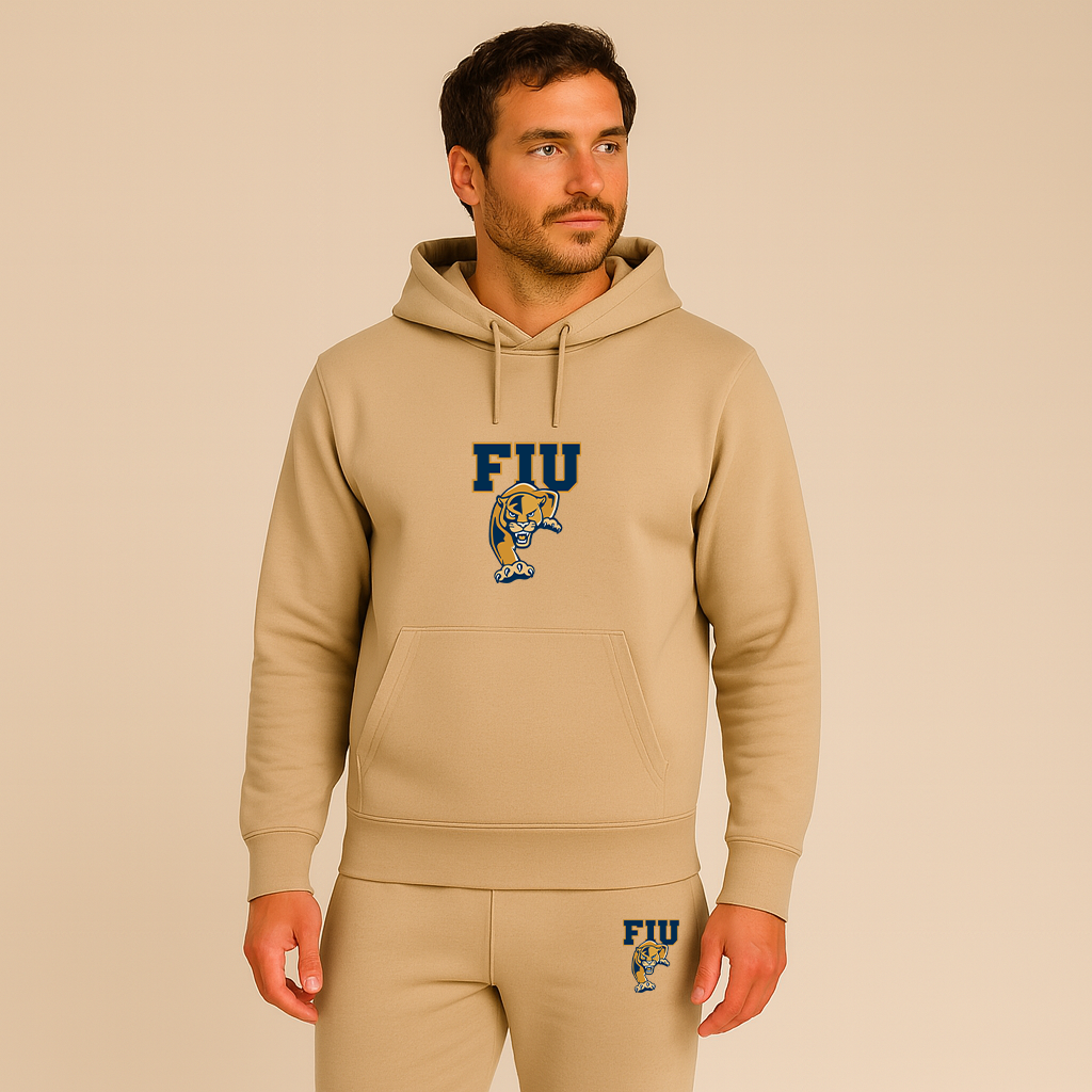 Men's FIU Panthers Logo Hoodie Joggers Set