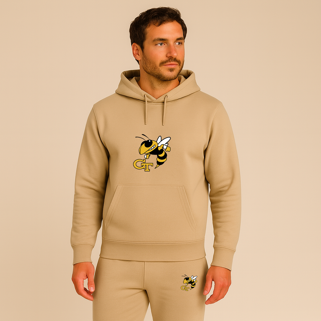Men's Georgia Tech Yellow Jackets Logo Hoodie Joggers Set