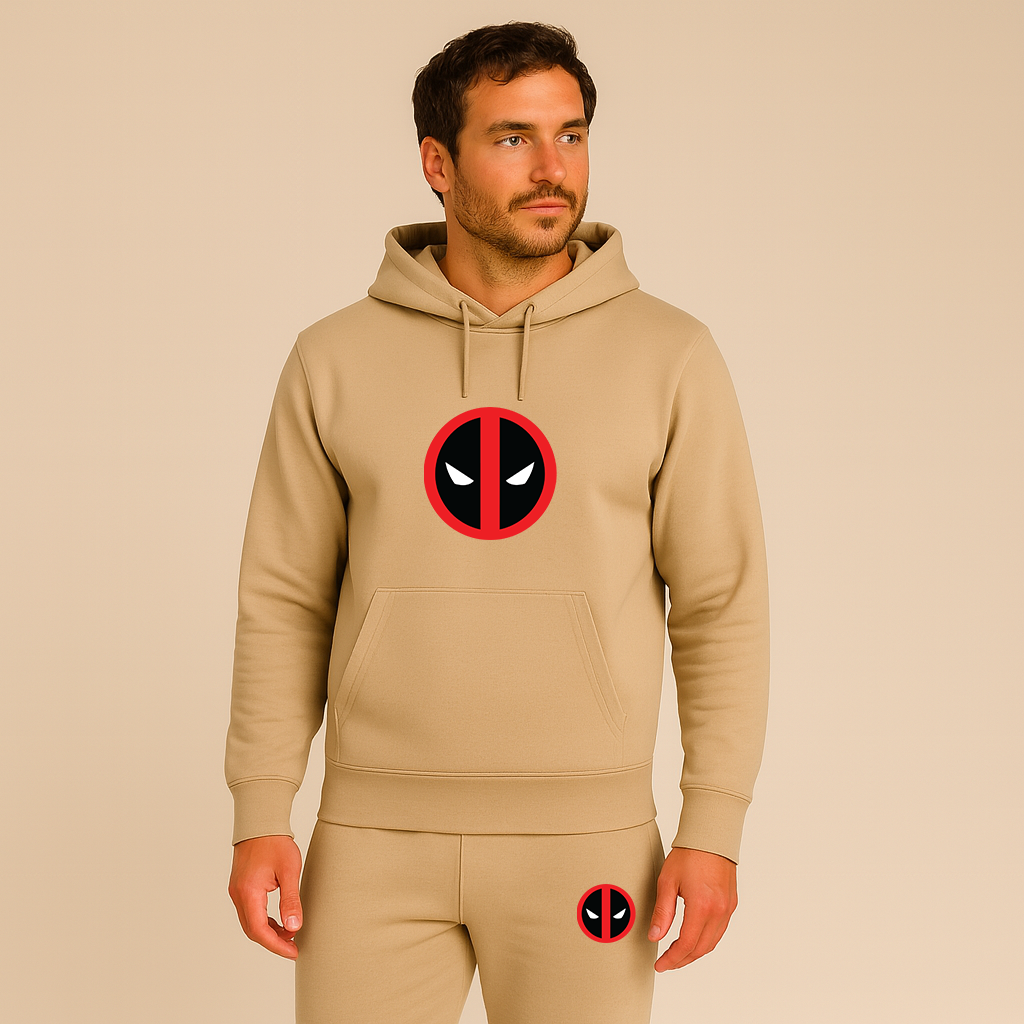 Men's Deadpool Marvel Superhero Hoodie Joggers Set