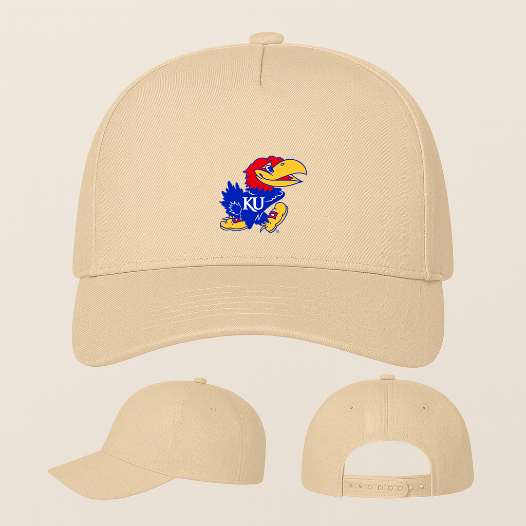 Kansas Jayhawks Logo Five Panel Twill Snapback Cap