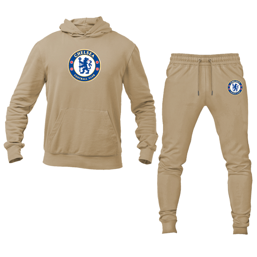 Men's Chelsea Soccer Logo Hoodie Joggers Set
