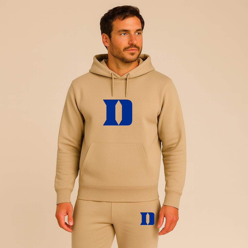 Men's Duke Blue Devils Logo Hoodie Joggers Set