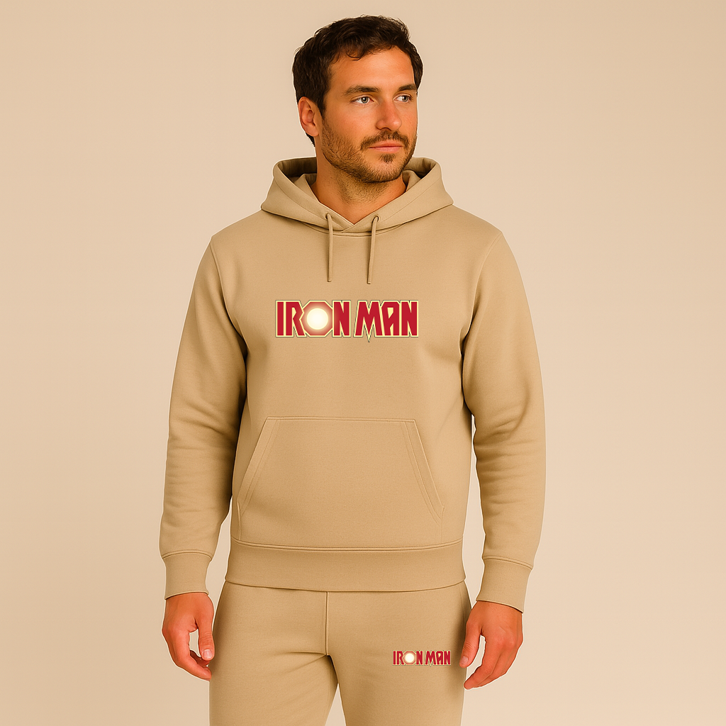 Men's Iron Man Marvel Superhero Hoodie Joggers Set
